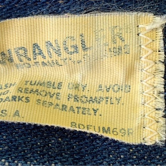 Vintage Wrangler Bell Bottom Blue Jeans 70s Embroidered U Turkey Women’a 27” - Picture 8 of 12